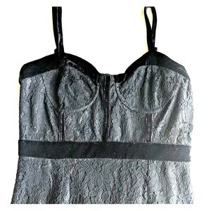 Velvet Trim Corset Dress NWT